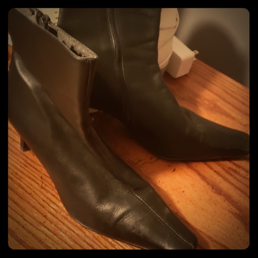 2 pair of black boots
